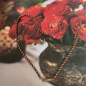 VINTAGE NAPIER GOLD  WITH RED ENAMEL NECKLACE